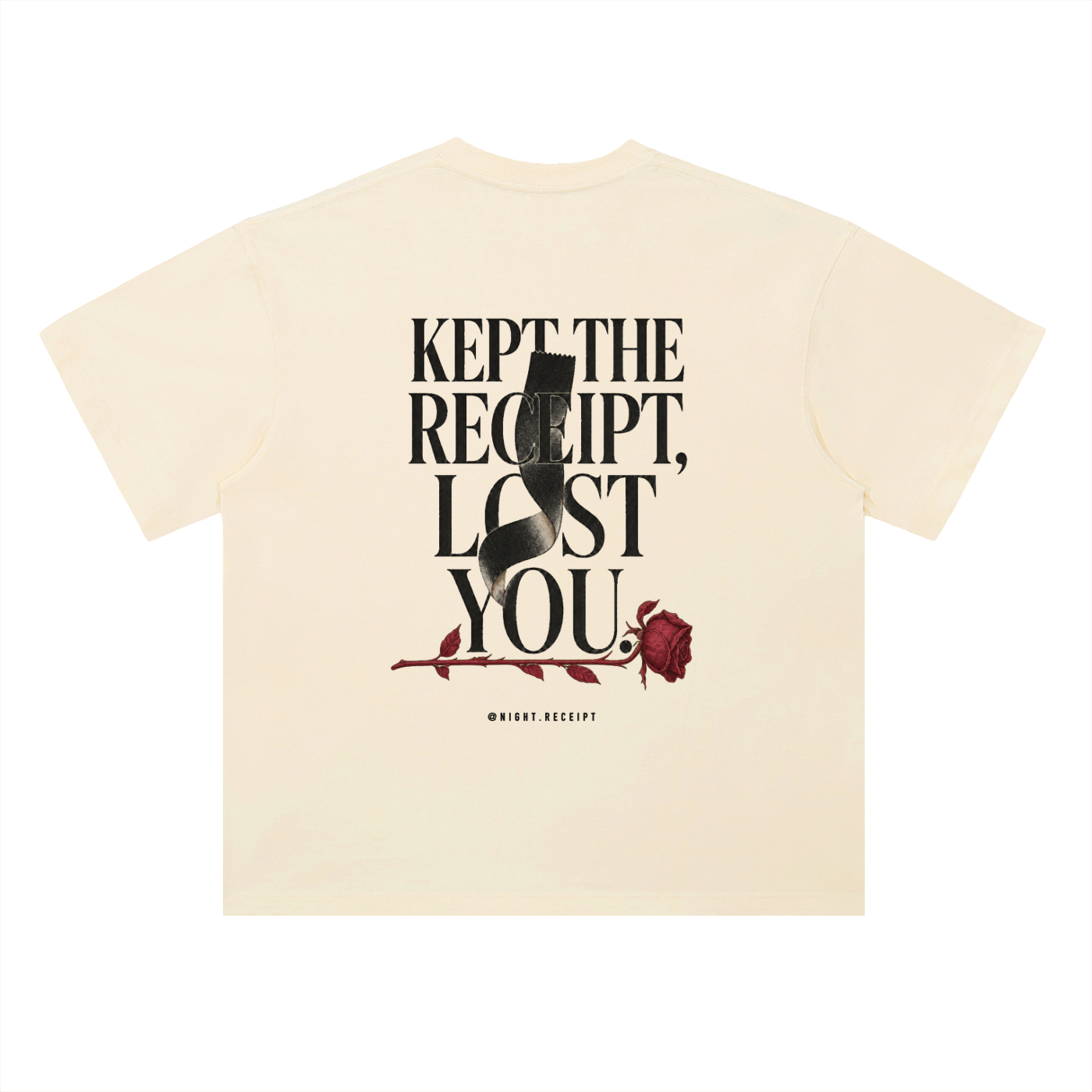 Night Receipt — Kept the Receipt, Lost You heavyweight drop-shoulder tee