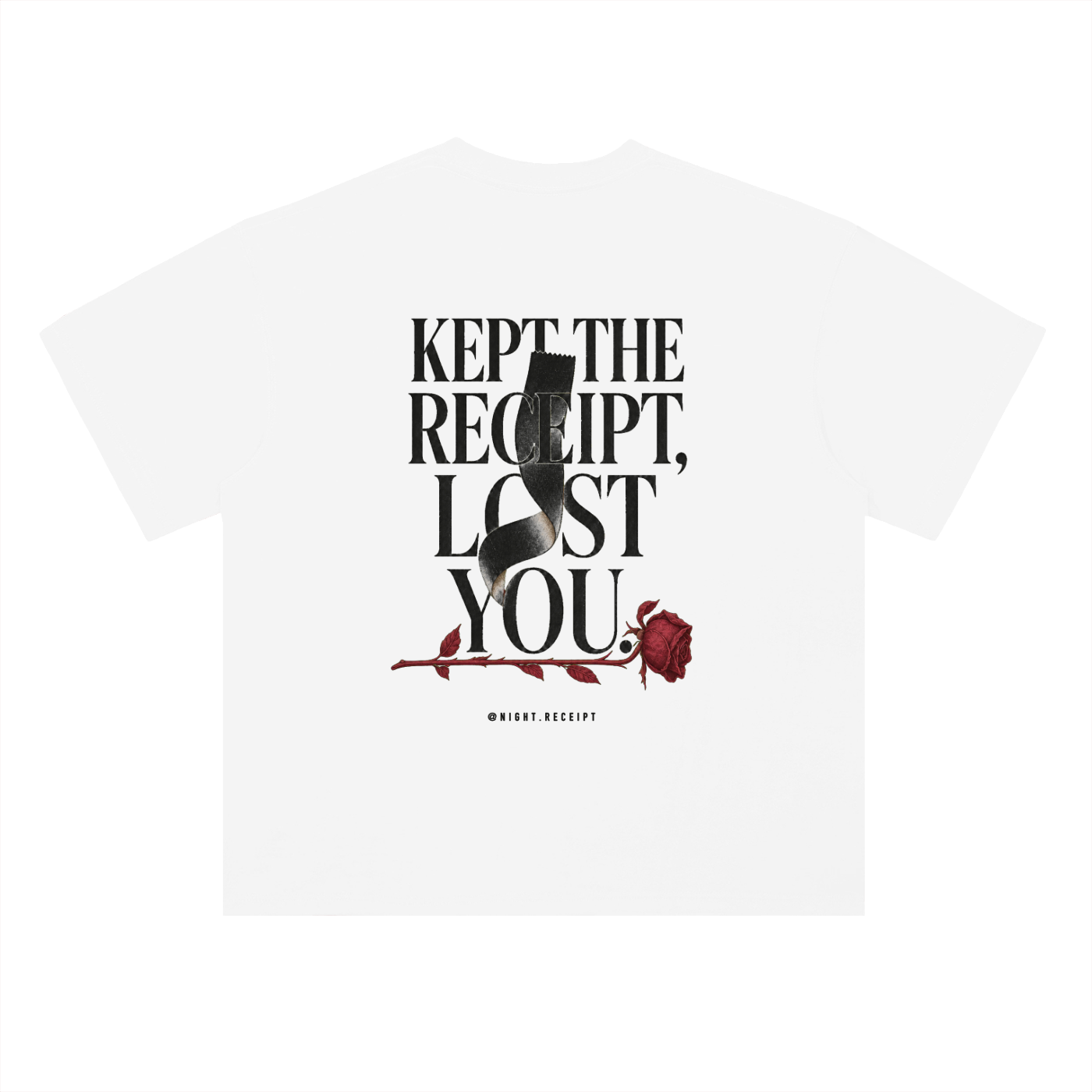 Night Receipt — Kept the Receipt, Lost You heavyweight drop-shoulder tee