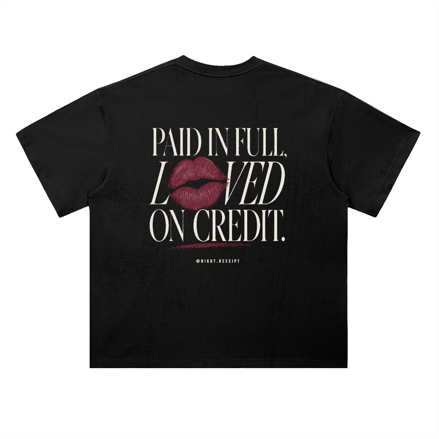 Paid Full Loved Credit - Heavyweight Drop Shoulder Cotton T-Shirt