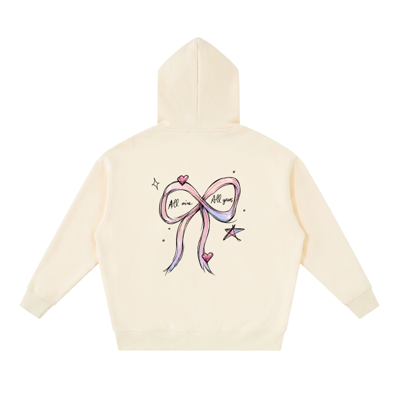 All Mine All Yours - Essential Oversized Fleece Boxy Hoodie