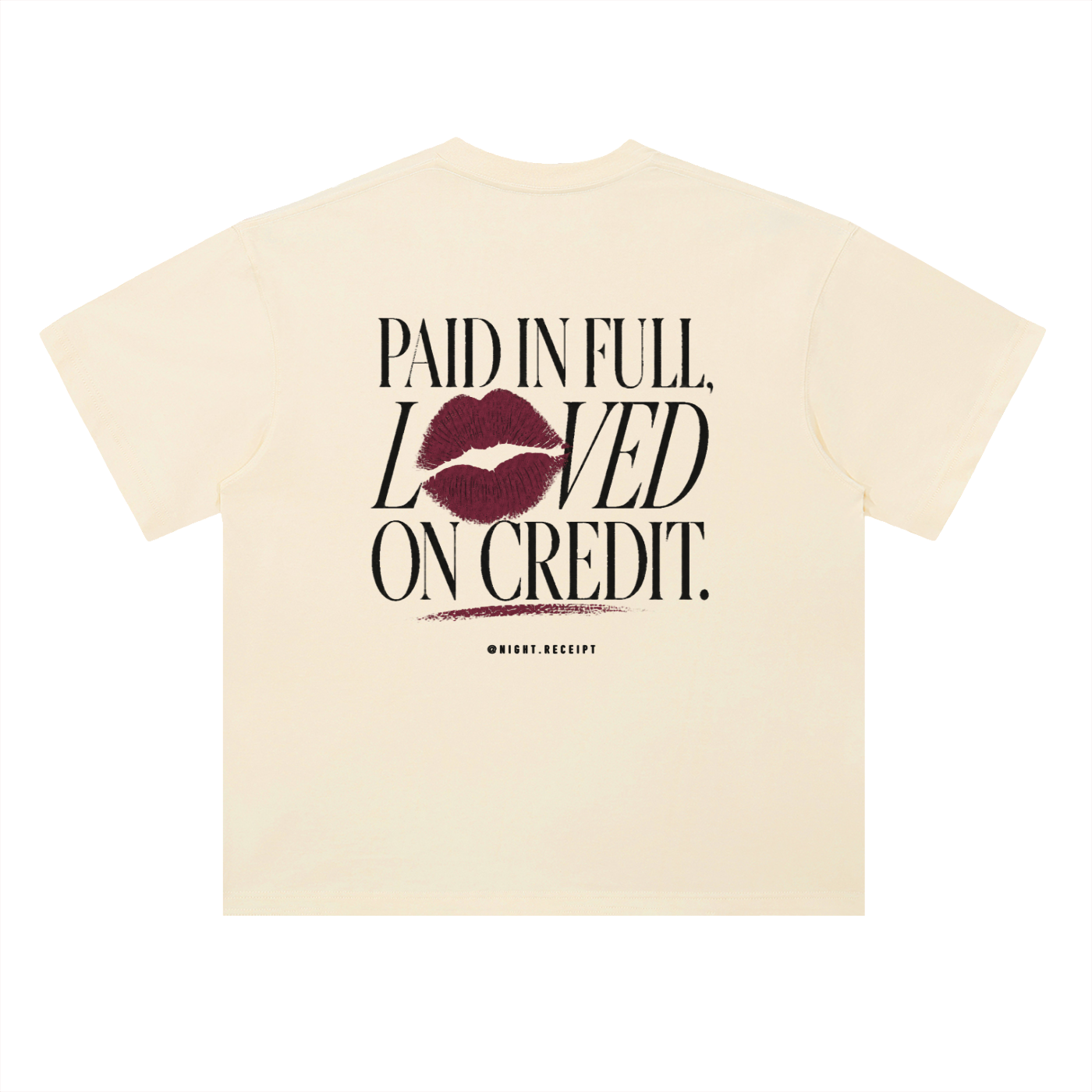 Paid Full Loved Credit - Heavyweight Drop Shoulder Cotton T-Shirt