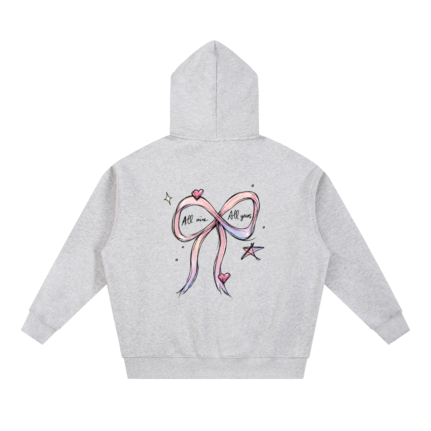 All Mine All Yours - Essential Oversized Fleece Boxy Hoodie